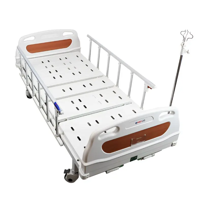 Cama para Hospital Manual de 2 Funciones Con Ruedas