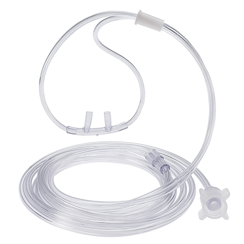 Canula nasal para oxigeno adulto de 2.1 mts Caja c/10 piezas 