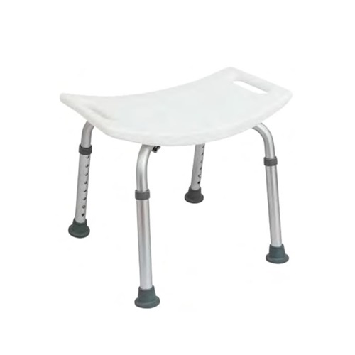Banco de ducha sin respaldo ajustable en 8 niveles (35-53 cm)