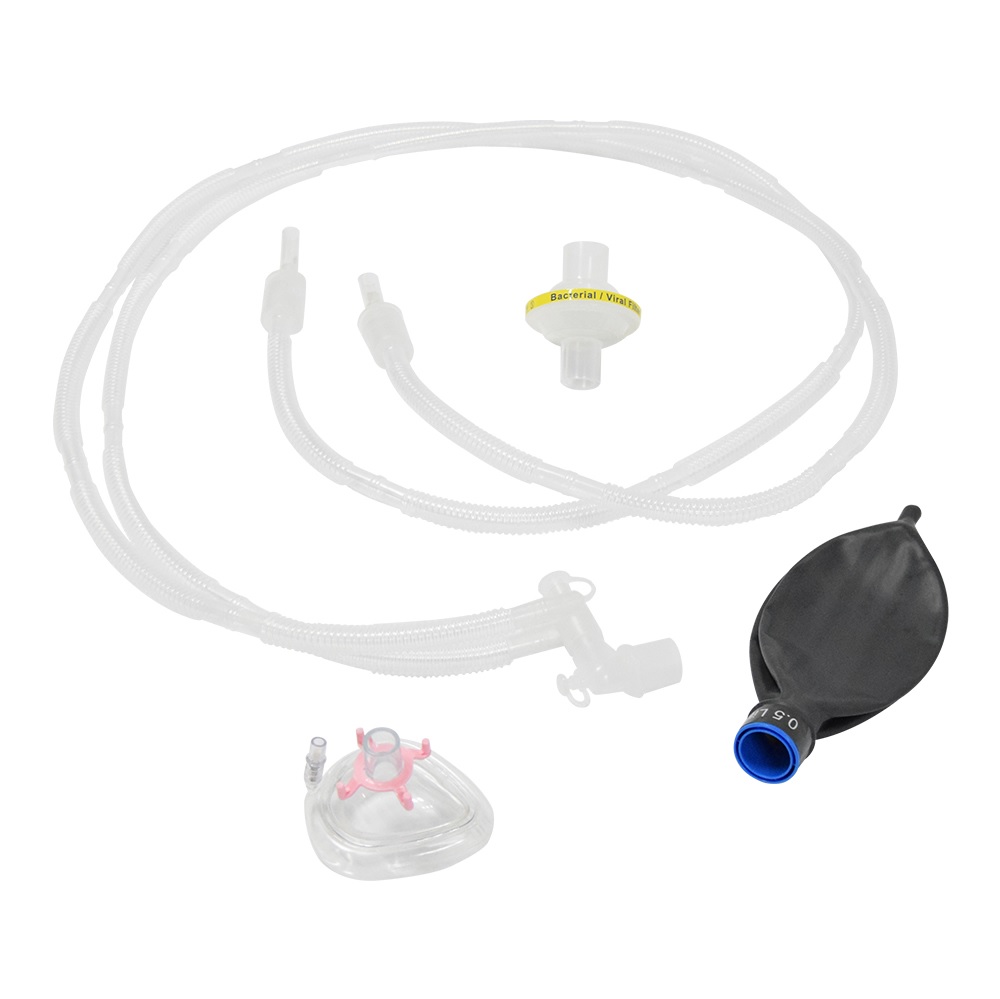Circuito para anestesia neonatal con filtro, mascarilla y bolsa de .5 lt Paq. con 10 piezas