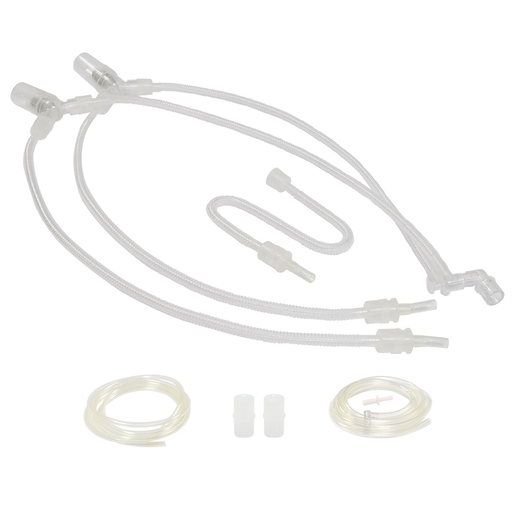 Circuito para ventilador universal neonatal 1.37mts, trampa de agua, Nariz artificial y adaptador en Y paquete con 5