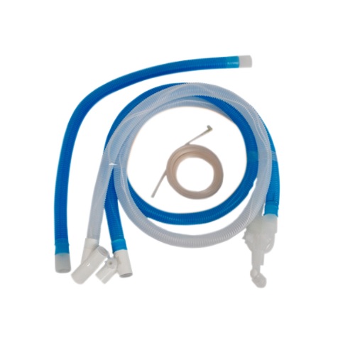 Circuito para ventilador neonatal con cable calefactor en las vías inspiratorias y espiratorias 