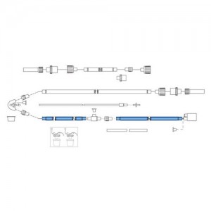Circuitos convencional neonatal con salida de 18" para control remoto de temperatura caja con 20 piezas