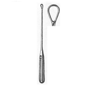 Cureta uterina Thomas 11" (27.9 cm) tamaño 5 maleable hoja sin filo 