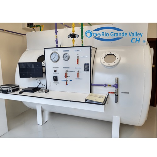 Cámara hiperbárica tipo multiplaza (4 pacientes) mod. VG-140 compresor libre de aceite 8 HP