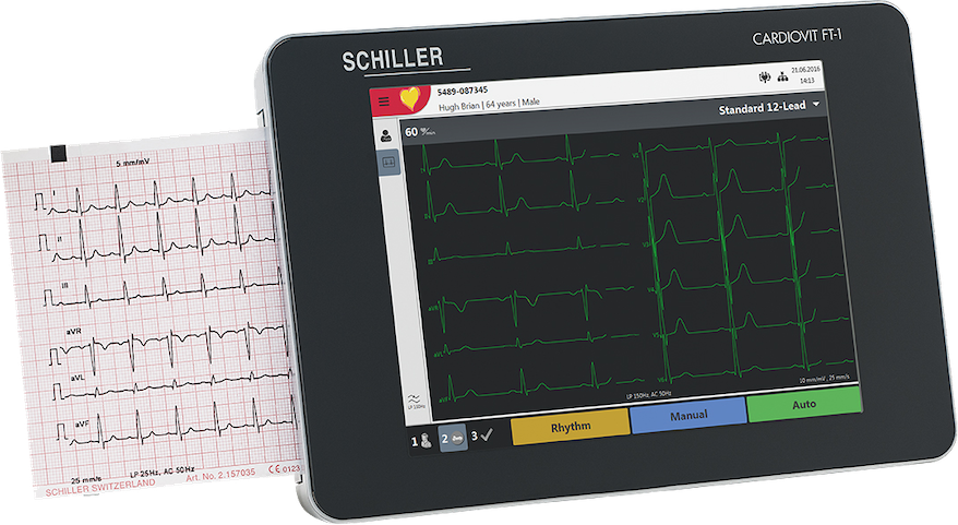 Electrocardiografo de 12 canales CARDIOVIT FT-1 pantalla tactil de 8"