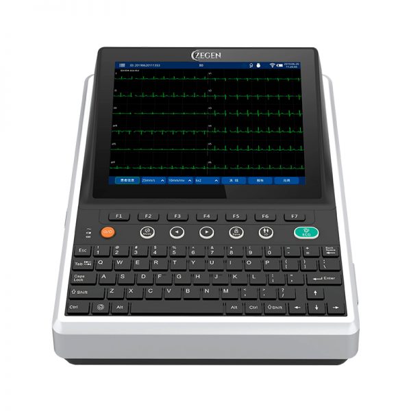 Electrocardiografo de 12 Canales mod. ZGN-90 Pantalla Tactil Inclinada 9.7"