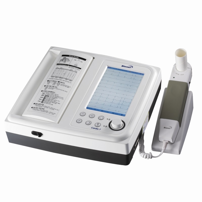 Electrocardiografo de 12 canales con espirometro mod. CARDIO7S pantalla tactil 7" a color 