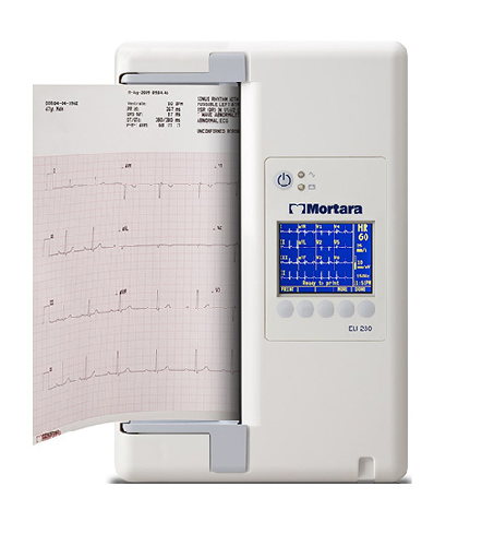 Electrocardiografo en reposo de 12 derivaciones mod. ELI230WAM pantalla LCD a color