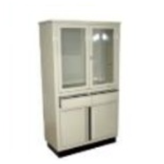 Vitrina doble Mod. Hamilton 80x38x156 cm en lamina de acero inox. cal. 22