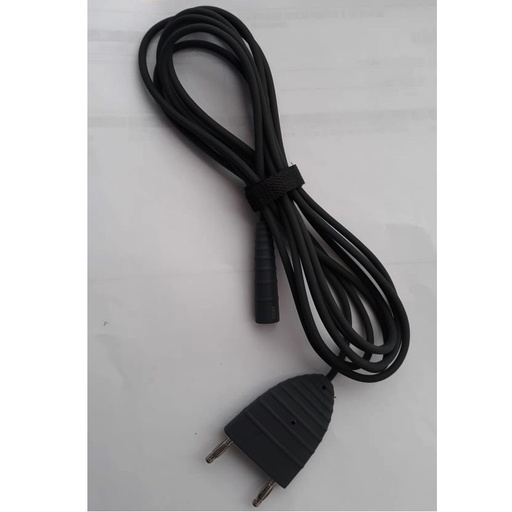 [LED-00411.00] Cable bipolar tipo tenasa de silicon 3 Mts para pinza de electrocirugia Europea