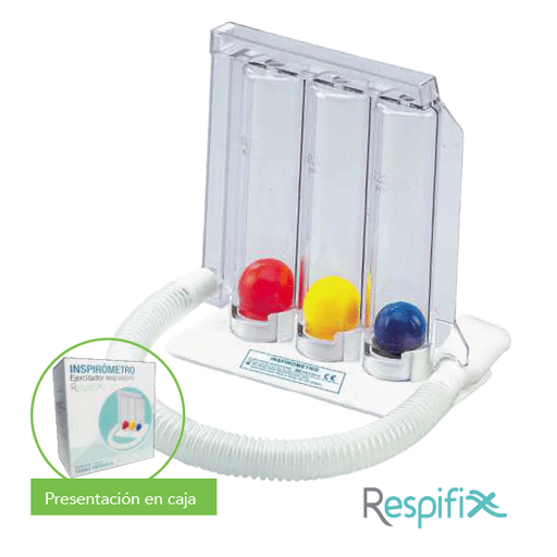 [RSP-G6018] Inspirómetro Incentivo de 3 bolitas (ejercitador respiratorio) caja con 20 pzas