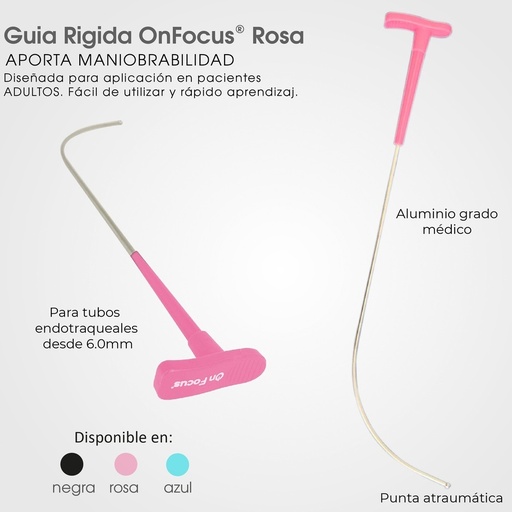 [OFC-G01-PM] Guía estilete rígido pre curvado reusable adulto color rosa