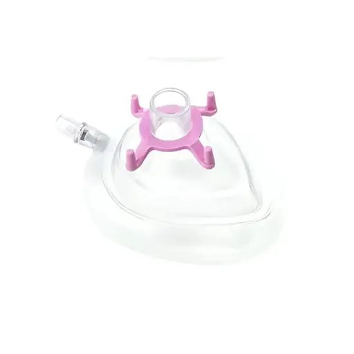 Mascarillas para Anestesia mod. SURE-SEAL® Infantil (Rosa) con Cojin de Aire Con Pivote de Insuflacion, Caja con 10 pzas