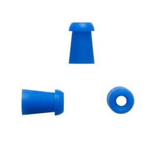 Olivas auditivas tipo hongo 7 mm azul bolsa con 100 pzas