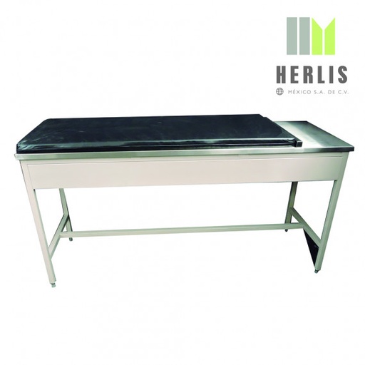 Mesa para atención a recién nacidos esmaltada 150x60x90 cm