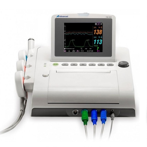 [ADV-FM-3000] Monitor fetal -cardiotocografo- portátil con pantalla de 5.6" LCD a color gemelar