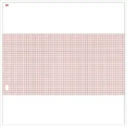 Papel para ECG de 3 canales 21.5 x 28.0cm x 200 hojas en Z color Rojo caja c/10 paquetes.