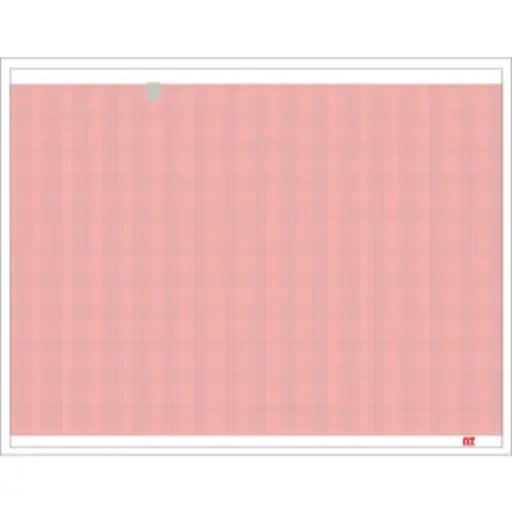 Papel para ECG color rojo de 21.5 x 28cm con 200 hojas en "Z" con 1 sensor