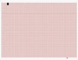 Papel para ECG 21.5 x 28cm graficado en rojo. Doblado en Z de 200 hojas para Cardioline