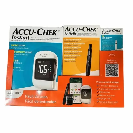 Glucómetro Accu-Check Instant Softclix kit y 50 tiras