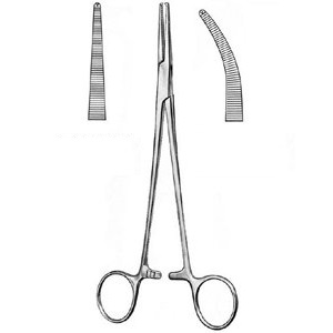 Pinza adson con dientes 1x2 curva de 18.5 cm