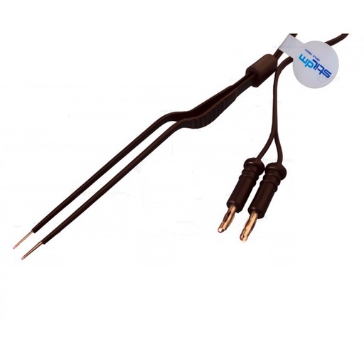 Pinza bipolar tipo bayoneta desechable