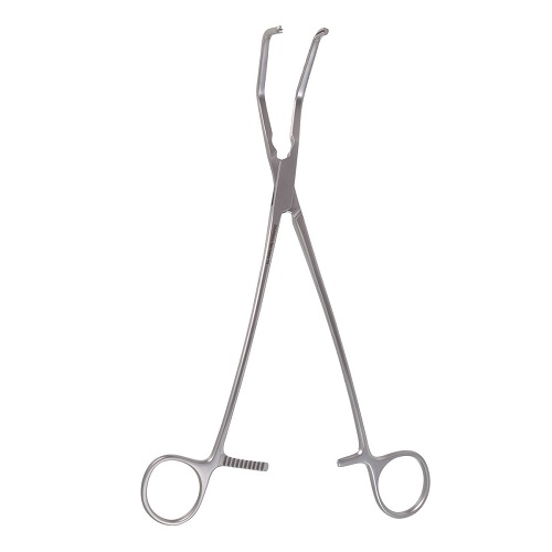 [BOS-65-6517] Pinza para Vena Cava, Satinsky de 50 mm quijada, 13mm profundidad 25.5 cm de longitud