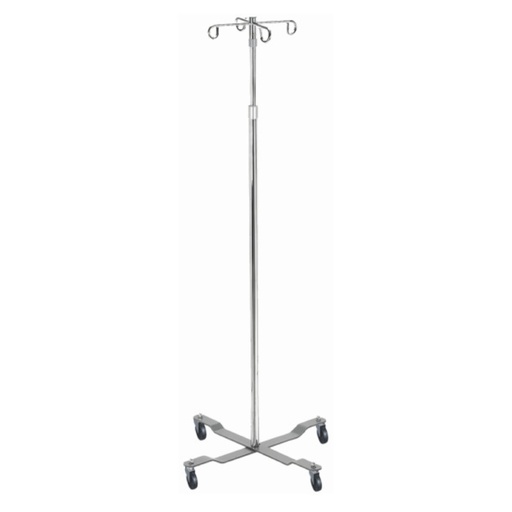 Porta Sueros para Venoclisis de 4 Patas y 2 Ganchos mod. 13033
