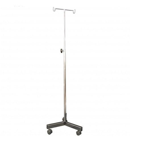 [HEL-HM248] Porta sueros para venoclisis tripie cromado fabricado antena telescopica