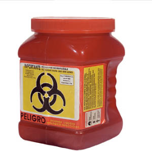 [A1C-PL-1R] Recolector para liquidos de 1.7 lt de polipropileno color rojo