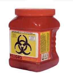 Recolector para punzocortantes de 1.7 lts de polipropileno color rojo