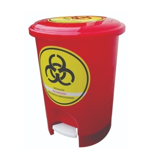 Recolector para punzocortantes de 21 lts de polietileno con pedal