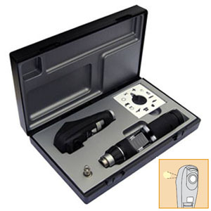 Retinoscopio de punto mango tipo C recargable, luz Xenon 3.5
