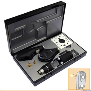 [RIS-3803] Retinoscopio de punto y oftalmoscopio L2 luz xenon 3.5 V mango tipo C recargable