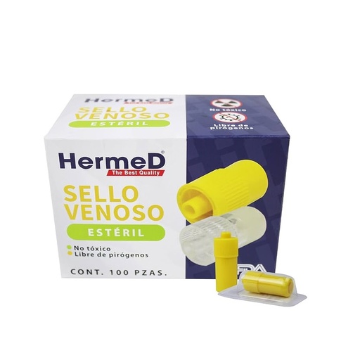 Sello venoso con heparina caja c/100 pzas.