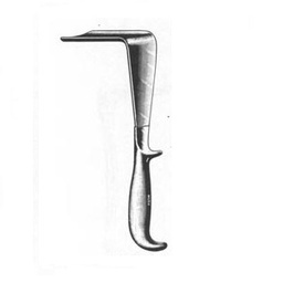 Valva vaginal Doyen, 9" (22.9 cm) de longitud, con valva de 1-3/4" × 2-1/2" (4.4 × 6.4 cm)