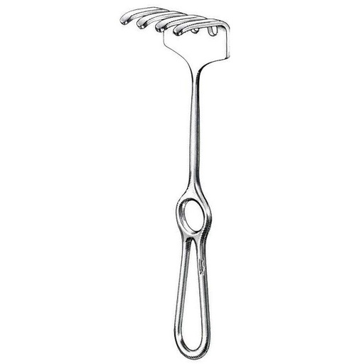 Separador de Ollier de 21.5 cm 4 garras redondas de 5.7x4.4 cm