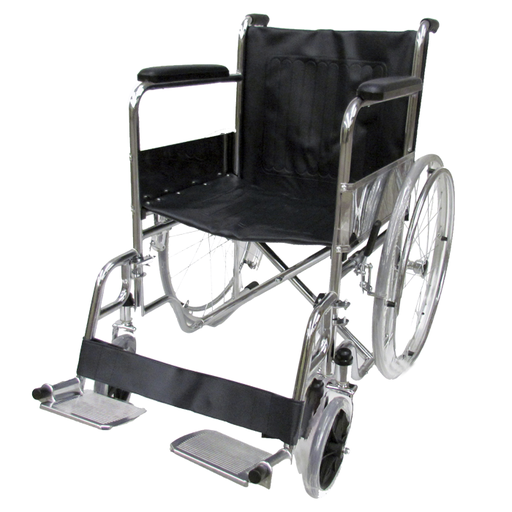 Silla de Ruedas 18” Acero Cromada