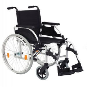 [BEZ-SU067000-006D] Silla de ruedas de acero de 44 cm gris martillado, modelo unix