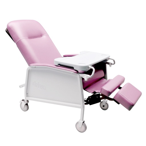 [DRI-RED574-R] Sillón para hemodiálisis y extracción de sangre de una charola reclinable 3 posiciones color rosa Mod. D574-R