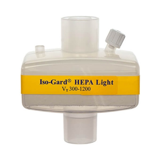 Filtro nariz artificial para adulto y filtro bacteriano/viral al 99.99%, HEPA Light Rango de 300–1200 ml con Línea de Muestreo