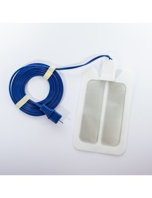[FIB-F7820W-V] Placa de retorno desechable adulto con cable para unidad de electrocirugia caja con 100 pzas