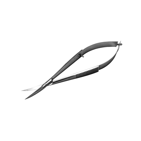 [HER-7-75-7] Tijera tipo CASTROVIEJO iris tenotomia curva Premium acero aleman