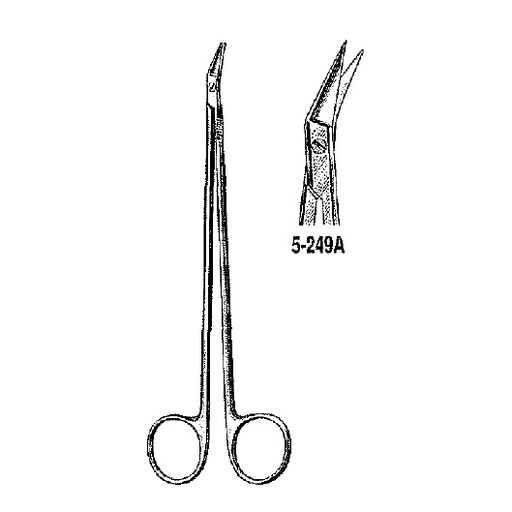 Tijeras POTTS-SMITH, 7-1 / 4 "(183 mm), ánguladas a 25 grados, cuchillas de 18 mm