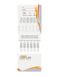 Prueba antidoping 5 drogas en panel (THC-COC-AMP-MET-OPI) caja con 25 pruebas  