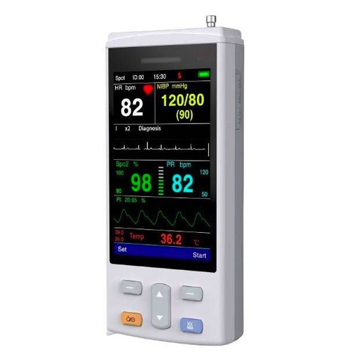 Monitor para paciente de signos vitales de 3.5" portatil MiniBalam con SpO2, Temp y PANI