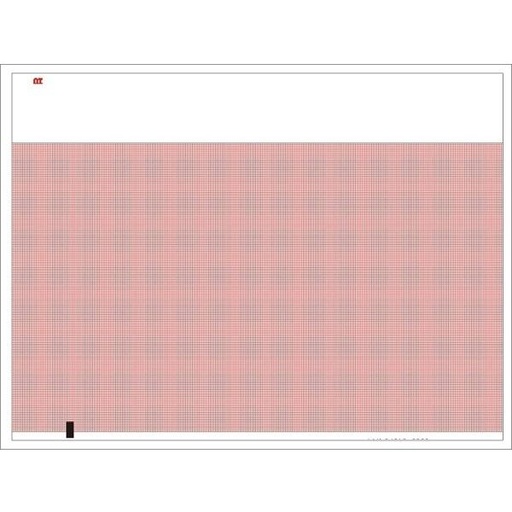 Papel para ECG en Z de 21 x 29.5cm rojo con sensor (Marquette MAC1200.)