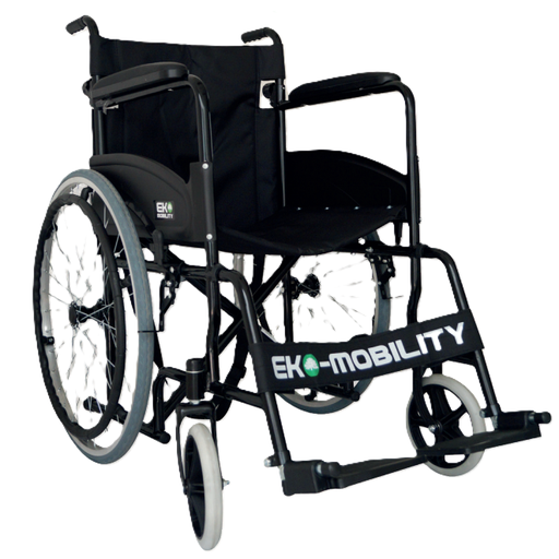 Silla de Ruedas 18" de acero con descansapies fijos