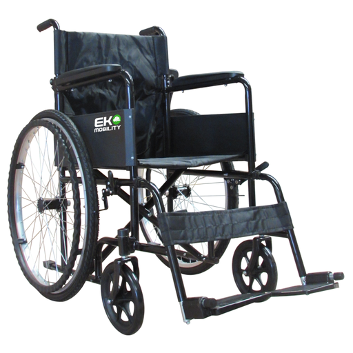 [EKM-WXD18NEFDAP] Silla de Ruedas 18" Fija Neumatica con Tapiceria de Nylon